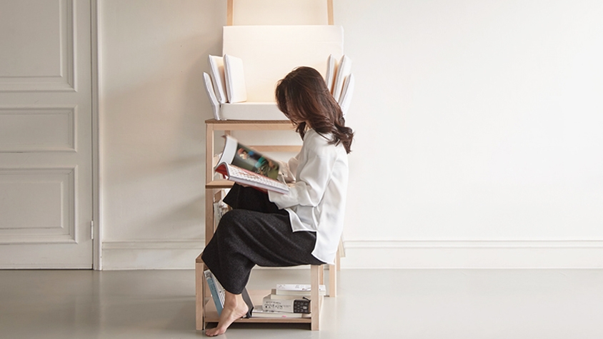「ひとり図書館チェア」で本の世界に浸る