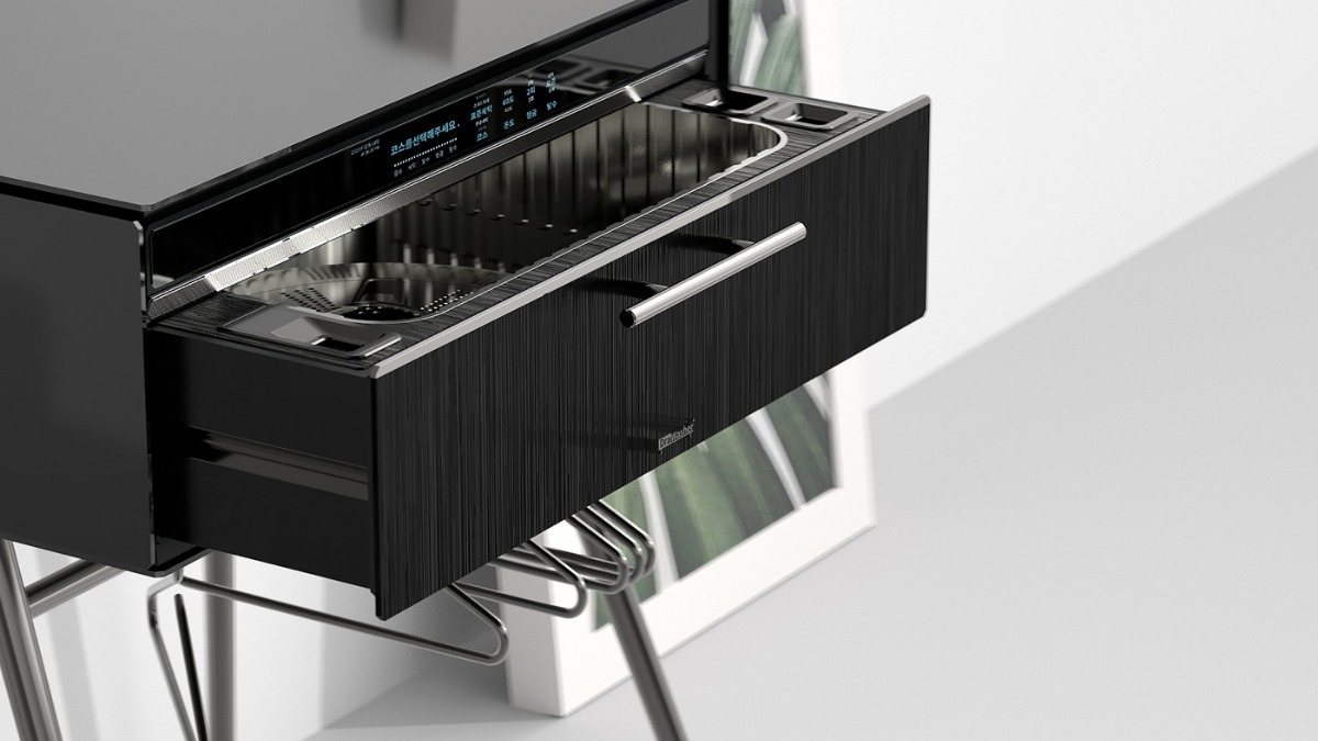 未来のカタチ!?食洗機みたいなテーブル型「洗濯機」