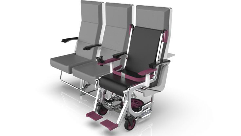 航空機の座席に直接結合できる「車椅子」 | TABI LABO