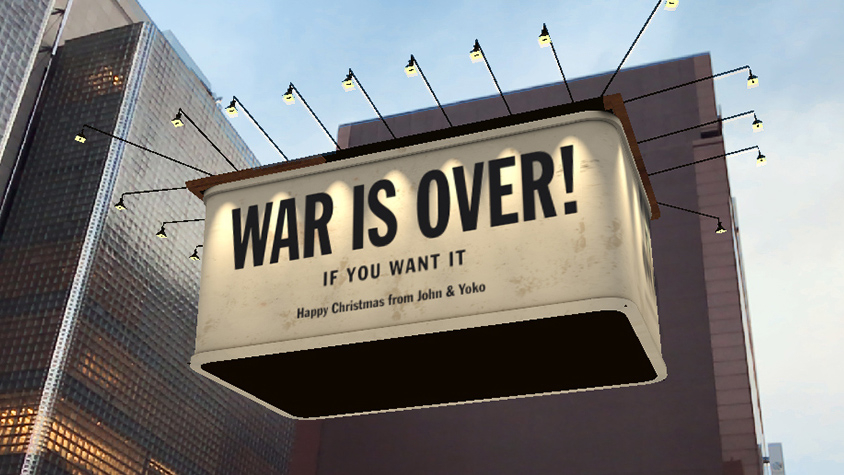ジョン＆ヨーコの伝説的キャンペーン「WAR IS OVER!」が都内で復活