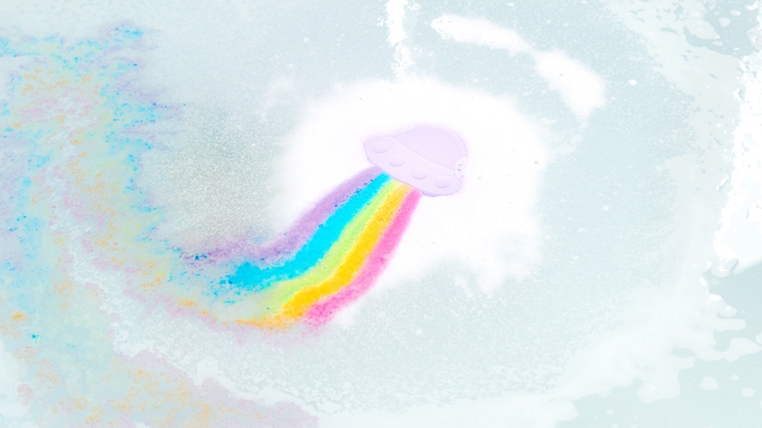「虹」が出る「入浴剤」