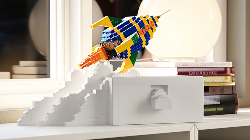 「イケア×レゴ」の遊びながら片付けられる「収納ボックス」