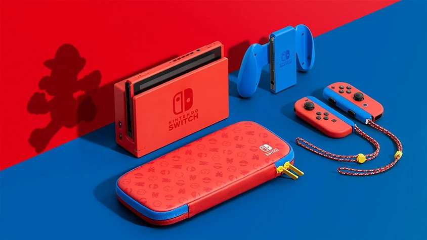 レッド×ブルーの「マリオ」色になった「Nintendo Switch」が2月12日発売！の1枚目の画像 | TABI LABO