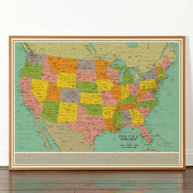アメリカを 1000曲以上 の歌で学ぶ地図 U S A Songs Map Tabi Labo