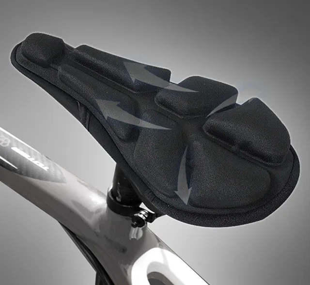 自転車 サドルカバー 低反発 クッション 黒 3D構造 スポーツ サドル バイク
